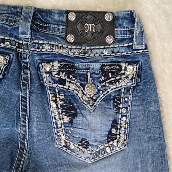 Miss Me Jeans size 29 Easy Skinny Distressed - Picture 6 of 15